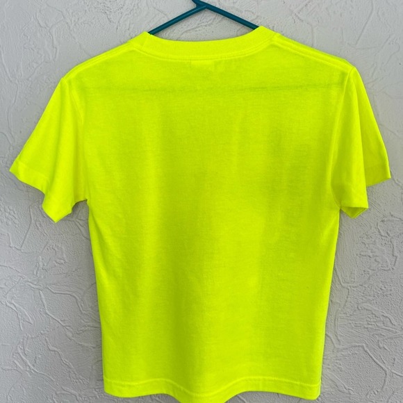 Grave Digger Racing Team Neon Yellow Big Print Graphic Youth Shirt SIZE SMALL - Picture 6 of 6